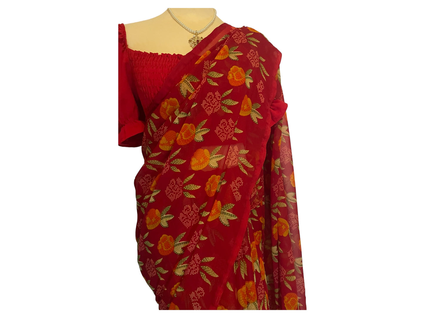 Chiffon Saree - lalighuras print
