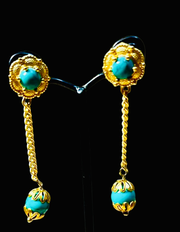 Gold plated Tibetan style Earrings