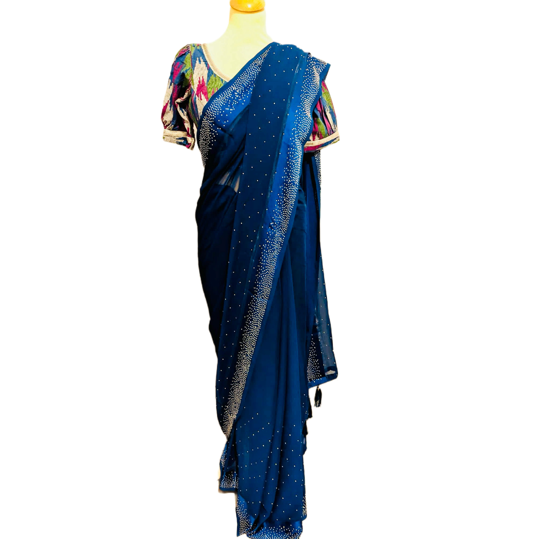 Navy blue - party Saree