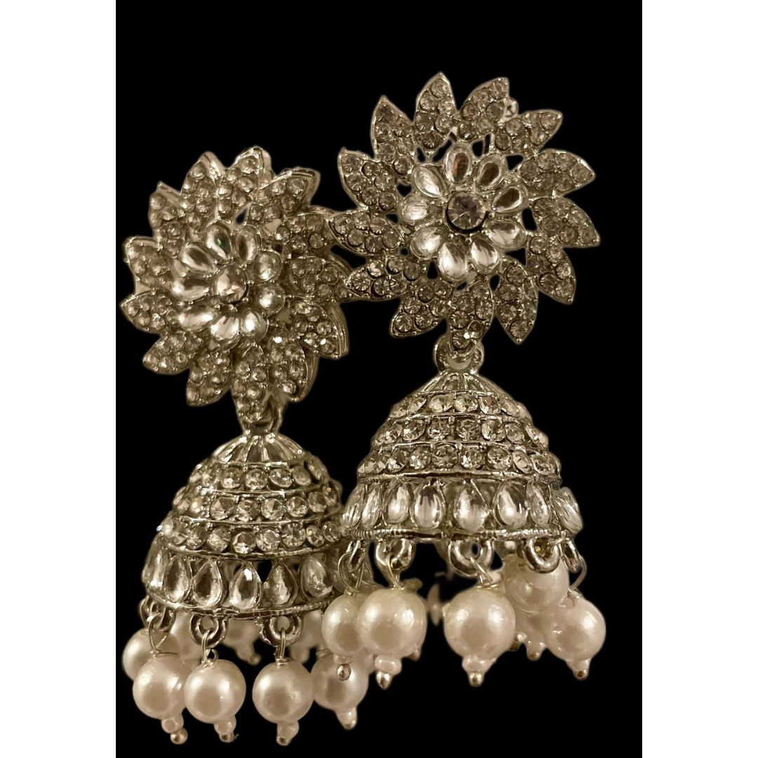 Big dangle Silver Jhumka