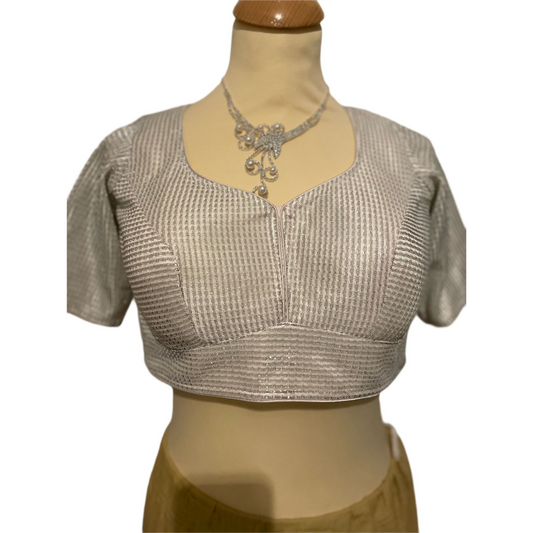 Tailored designer Blouse- silver