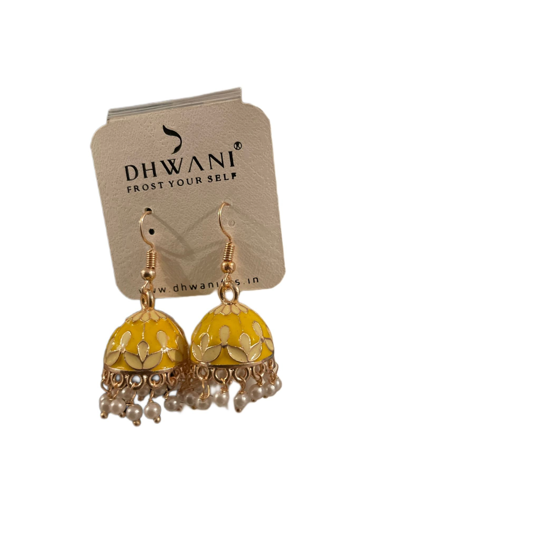 Umbrella style earring- Yellow